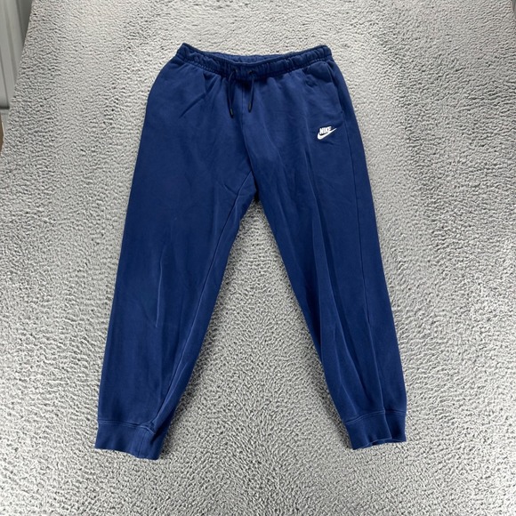 Nike Sweat Pants mens Medium Blue Cotton Blend Stretch Tapered Fit - Picture 1 of 10